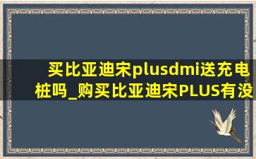 买比亚迪宋plusdmi送充电桩吗_购买比亚迪宋PLUS有没有送充电桩