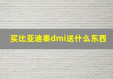 买比亚迪秦dmi送什么东西