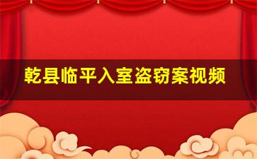 乾县临平入室盗窃案视频