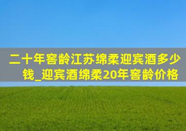 二十年窖龄江苏绵柔迎宾酒多少钱_迎宾酒绵柔20年窖龄价格