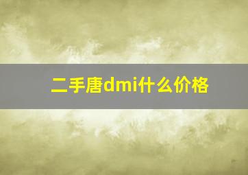 二手唐dmi什么价格