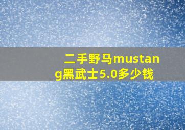 二手野马mustang黑武士5.0多少钱