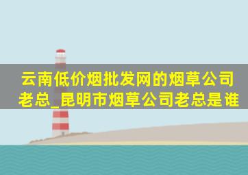 云南(低价烟批发网)的烟草公司老总_昆明市烟草公司老总是谁