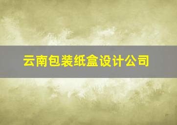 云南包装纸盒设计公司