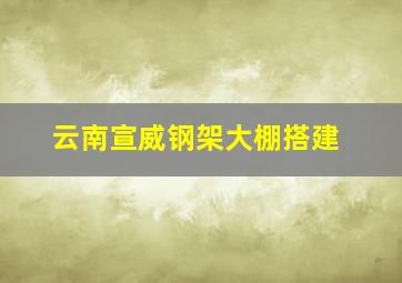 云南宣威钢架大棚搭建