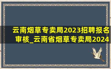 云南烟草专卖局2023招聘报名审核_云南省烟草专卖局2024招聘