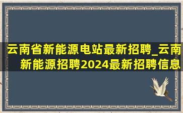 云南省新能源电站最新招聘_云南新能源招聘2024最新招聘信息
