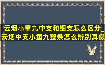 云烟小重九中支和细支怎么区分_云烟中支小重九整条怎么辨别真假