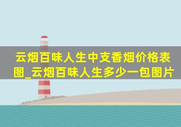 云烟百味人生中支香烟价格表图_云烟百味人生多少一包图片