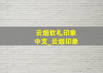 云烟软礼印象中支_云烟印象