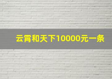 云霄和天下10000元一条