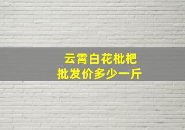 云霄白花枇杷批发价多少一斤