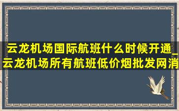 云龙机场国际航班什么时候开通_云龙机场所有航班(低价烟批发网)消息