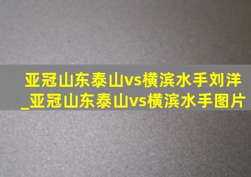 亚冠山东泰山vs横滨水手刘洋_亚冠山东泰山vs横滨水手图片