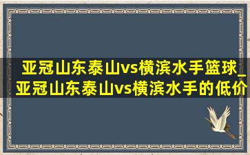 亚冠山东泰山vs横滨水手篮球_亚冠山东泰山vs横滨水手的(低价烟批发网)