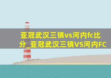 亚冠武汉三镇vs河内fc比分_亚冠武汉三镇VS河内FC