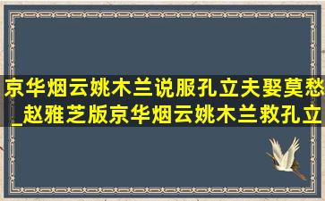 京华烟云姚木兰说服孔立夫娶莫愁_赵雅芝版京华烟云姚木兰救孔立夫