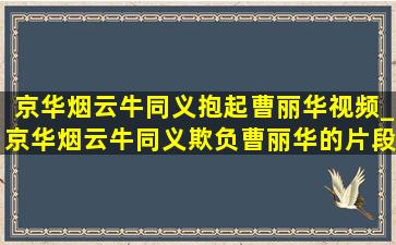 京华烟云牛同义抱起曹丽华视频_京华烟云牛同义欺负曹丽华的片段