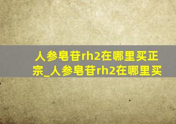 人参皂苷rh2在哪里买正宗_人参皂苷rh2在哪里买