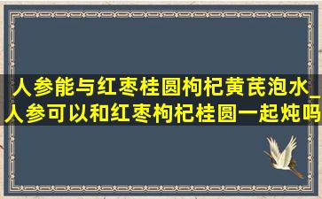 人参能与红枣桂圆枸杞黄芪泡水_人参可以和红枣枸杞桂圆一起炖吗