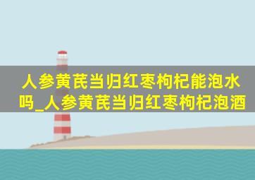 人参黄芪当归红枣枸杞能泡水吗_人参黄芪当归红枣枸杞泡酒