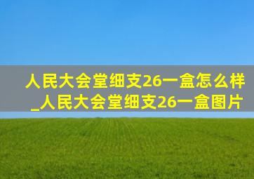 人民大会堂细支26一盒怎么样_人民大会堂细支26一盒图片