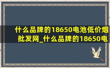 什么品牌的18650电池(低价烟批发网)_什么品牌的18650电池好