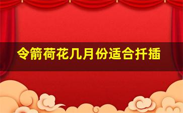 令箭荷花几月份适合扦插