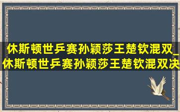 休斯顿世乒赛孙颖莎王楚钦混双_休斯顿世乒赛孙颖莎王楚钦混双决赛