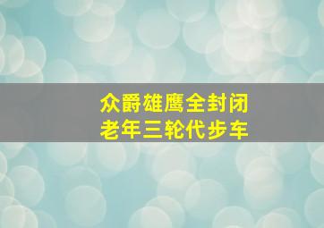 众爵雄鹰全封闭老年三轮代步车