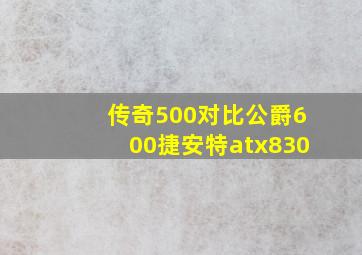 传奇500对比公爵600捷安特atx830