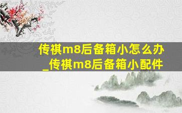 传祺m8后备箱小怎么办_传祺m8后备箱小配件