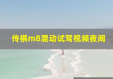 传祺m8混动试驾视频夜间