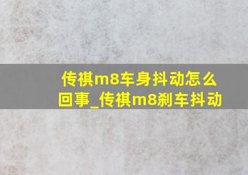 传祺m8车身抖动怎么回事_传祺m8刹车抖动