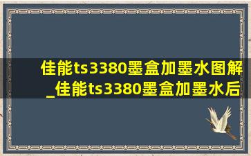 佳能ts3380墨盒加墨水图解_佳能ts3380墨盒加墨水后不识别