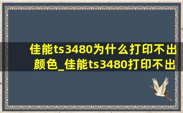 佳能ts3480为什么打印不出颜色_佳能ts3480打印不出黄色