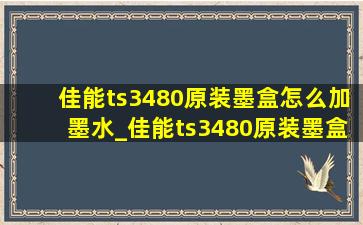 佳能ts3480原装墨盒怎么加墨水_佳能ts3480原装墨盒怎么加墨