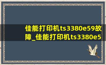 佳能打印机ts3380e59故障_佳能打印机ts3380e5