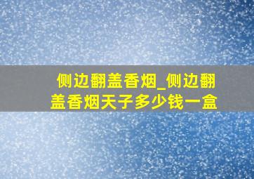 侧边翻盖香烟_侧边翻盖香烟天子多少钱一盒