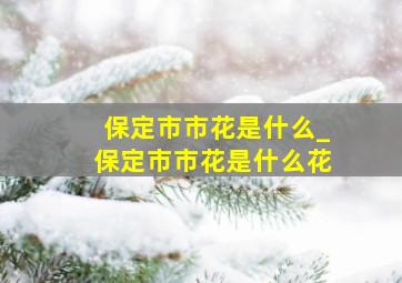 保定市市花是什么_保定市市花是什么花