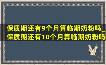 保质期还有9个月算临期奶粉吗_保质期还有10个月算临期奶粉吗