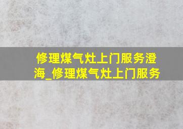 修理煤气灶上门服务澄海_修理煤气灶上门服务