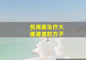 倪海厦治疗大便溏湿的方子