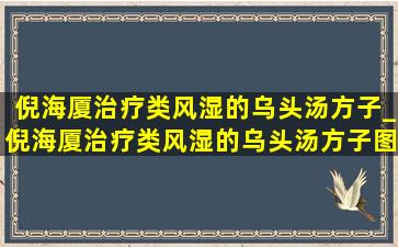 倪海厦治疗类风湿的乌头汤方子_倪海厦治疗类风湿的乌头汤方子图