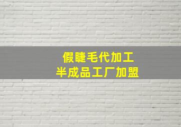 假睫毛代加工半成品工厂加盟