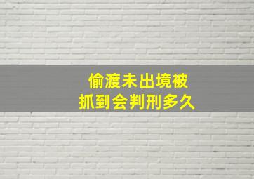 偷渡未出境被抓到会判刑多久