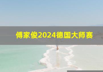 傅家俊2024德国大师赛