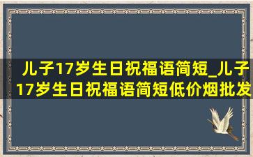 儿子17岁生日祝福语简短_儿子17岁生日祝福语简短(低价烟批发网)