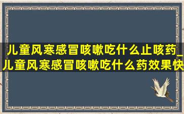 儿童风寒感冒咳嗽吃什么止咳药_儿童风寒感冒咳嗽吃什么药效果快