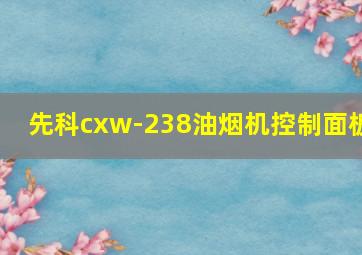 先科cxw-238油烟机控制面板